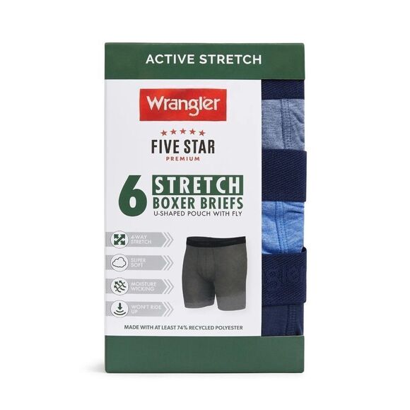 Wrangler Boxer Briefs - Blue and Black - Picture 3 of 11